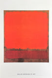 Mark Rothko exhibition poster - Orange, Red and Red - Dallas Museum of Art - 1998 - art print - museum artist