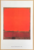 Mark Rothko exhibition poster - Orange, Red and Red - Dallas Museum of Art - 1998 - art print - museum artist