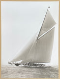 Sailing yacht exhibition poster - Shamrock III - Sailboat - ocean - sea - regatta - art print - black white photography - offset litho
