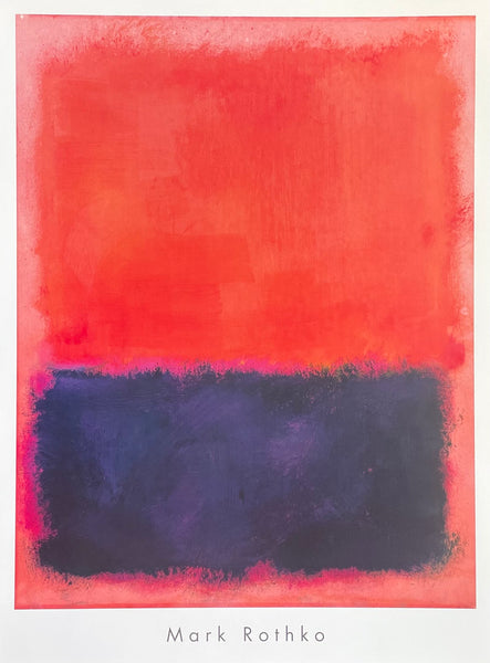 Mark Rothko exhibition poster - Untitled, 1960-61 - offset lithograph - museum artist - art print - red blue