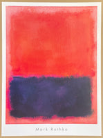 Mark Rothko exhibition poster - Untitled, 1960-61 - offset lithograph - museum artist - art print - red blue