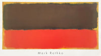 Mark Rothko exhibition poster - No. 13, 1951 - red and black - offset lithograph - American museum artist - art print - 1998