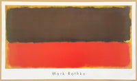 Mark Rothko exhibition poster - No. 13, 1951 - red and black - offset lithograph - American museum artist - art print - 1998