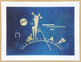 Wassily Kandinsky exhibition poster - Fragile, 1931 - museum artist - art print - blue - offset lithograph