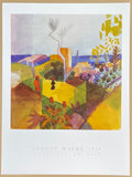 August Macke exhibition poster - Landscape at sea - expressionist - museum artist - art print - landschaft am meer