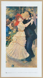 Auguste Renoir exhibition poster - Le Bal a Bougival - The ball - dancing - love - garden - impressionist - museum artist - art print - 1970s