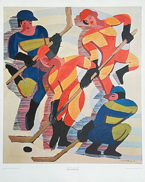 Ernst Ludwig Kirchner exhibition poster - The Hockey Players - Die Brucke - German expressionist - museum artist - art print - 1970s