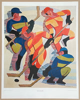 Ernst Ludwig Kirchner exhibition poster - The Hockey Players - Die Brucke - German expressionist - museum artist - art print - 1970s