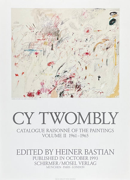 Cy Twombly exhibition poster - Empire of flora - Paintings 1961-1965 - very rare art print - museum artist - 1993