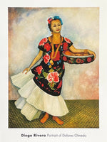 Diego Rivera exhibition poster - Portrait of Dolores Olmedo - museum artist - art print