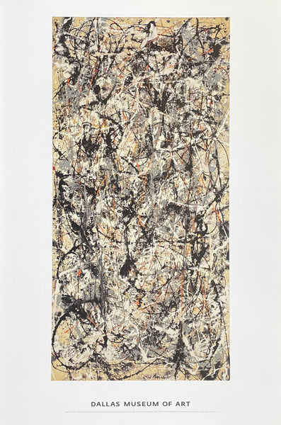 Jackson Pollock exhibition poster - Cathedral - Dallas Museum of Art - museum artist - art print - 2003