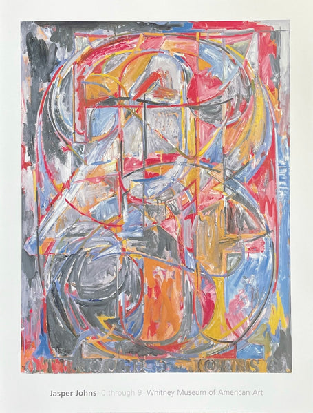 Jasper Johns exhibition poster - 0 through 9 - Whitney Museum of American Art - museum artist - large art print - 2015