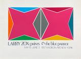 Larry Zox exhibition poster - The blue parrot - museum artist - very rare art print on silkscreen paper - 1972