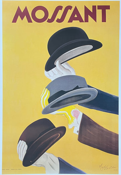 Leonetto Cappiello exhibition poster - Mossant - hats - fashion - museum artist - art print - reproduction