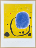 Joan Miro exhibition poster - The Gold of the Azure - museum artist - art print - surrealism - yellow - blue