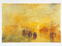 William Turner exhibition poster - Going to the ball, Venice 1846 - museum artist - art print