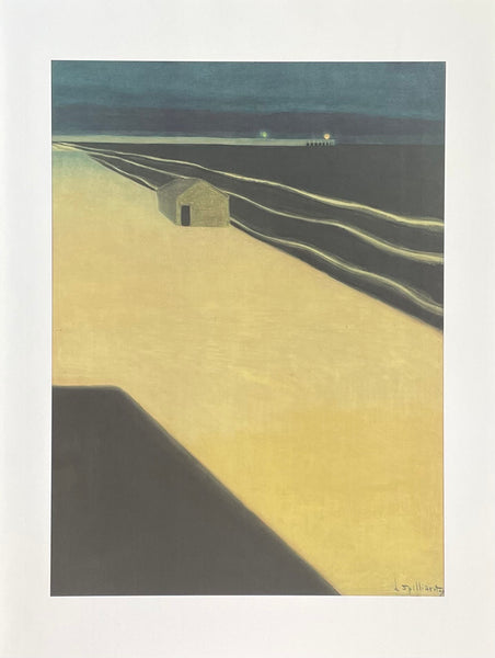 Leon Spilliaert exhibition poster - La digue, 1909 - Belgian artist - the dike - museum artist - art print - blue