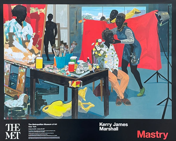 Kerry James Marshall exhibition poster - Mastry - Metropolitan Museum of Art - New York - offset lithograph - museum artist - art print