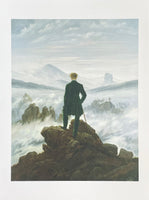 Caspar David Friedrich exhibition poster - The wanderer above the sea of fog - german romantic painter - museum artist - art print