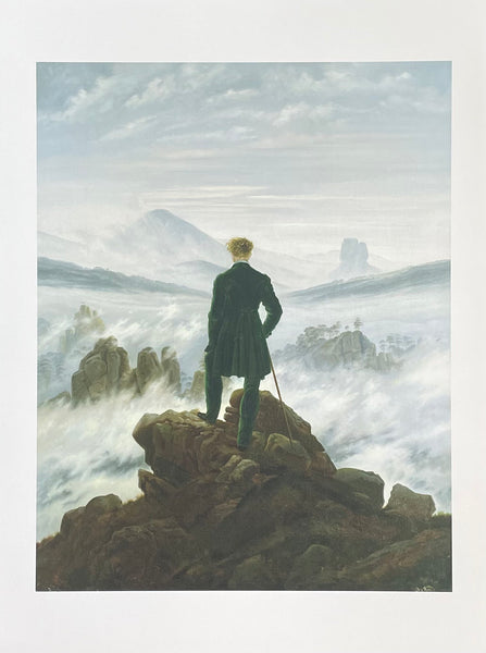 Caspar David Friedrich exhibition poster - The wanderer above the sea of fog - german romantic painter - museum artist - art print