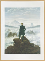 Caspar David Friedrich exhibition poster - The wanderer above the sea of fog - german romantic painter - museum artist - art print