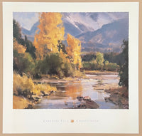 Scott Christensen exhibition poster - Canadian Fall - landscape - river - mountains - museum artist - art print - 1997