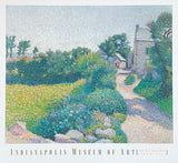 Henri Delavallee exhibition poster - The road in sunlight - Indianapolis Museum of Art - museum artist - art - 1988