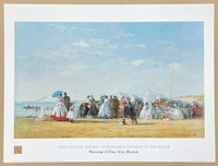 Eugene Boudin exhibition poster - Fashionable Figures on the Beach - Museum of Fine Arts Boston - museum artist - art print