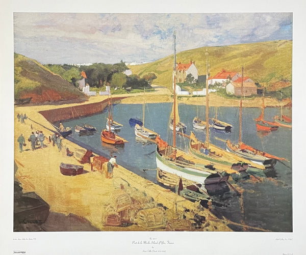 Henri Callot exhibition poster - Port de la Meule - Island of Yue - Harbour - Port - boats - museum artist - art print