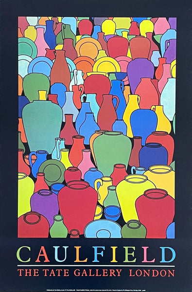 Patrick Caulfield exhibition poster - Pottery - The Tate Gallery London - museum artist - art print - 1986