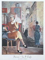 Alexander Deineka exhibition poster - Paris in a cafe - Soviet Russian painter - museum artist - art print