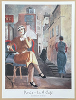 Alexander Deineka exhibition poster - Paris in a cafe - Soviet Russian painter - museum artist - art print