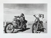 Freedom exhibition poster - Easy Rider - Freedom - motorbike - offset lithograph - black white photography - art print