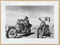 Freedom exhibition poster - Easy Rider - Freedom - motorbike - offset lithograph - black white photography - art print