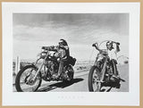 Freedom exhibition poster - Easy Rider - Freedom - motorbike - offset lithograph - black white photography - art print