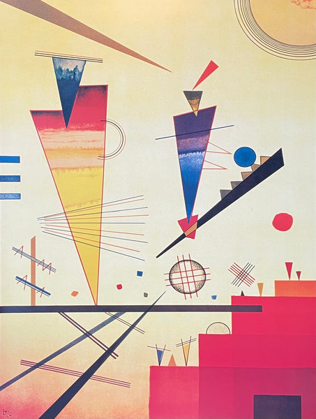 Vassily Kandinsky exhibition poster - Merry Structure - museum artist - art print - 1999