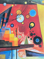 Wassily Kandinsky exhibition poster - Schweres Rot - Heavy Red - museum artist - art print - offset lithograph - 1994