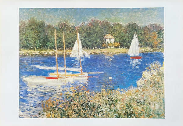 Claude Monet exhibition poster - The bassin at Argenteuil - impressionist - romantic - museum artist - large art print