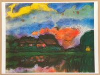 Emil Nolde exhibition poster - Country scene - museum artist - art print