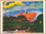 Emil Nolde exhibition poster - Country scene - museum artist - art print