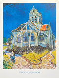 Vincent van Gogh exhibition poster - The Church of Auvers - museum artist - art print