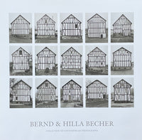 Bernd and Hilla Becher exhibition poster - Fachwerkhäuser - Collection of contemporary photographs - photography - black white - art print