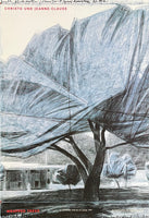 Christo exhibition poster - Wrapped trees - Fondation Beyeler - museum artist - art print - 1998