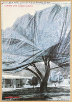 Christo exhibition poster - Wrapped trees - Fondation Beyeler - museum artist - art print - 1998