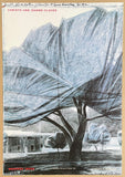 Christo exhibition poster - Wrapped trees - Fondation Beyeler - museum artist - art print - 1998