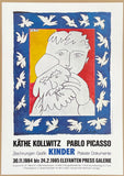 Pablo Picasso exhibition poster - Children - pigeons - museum artist - art print - 1984