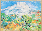 Paul Cezanne exhibition poster - Mountain Sainte-Victoire - landscape - museum artist - art print