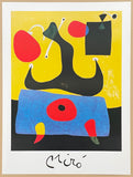 Joan Miro exhibition poster - Femme Assise - museum artist - art print - surrealism - offset litho - 1999