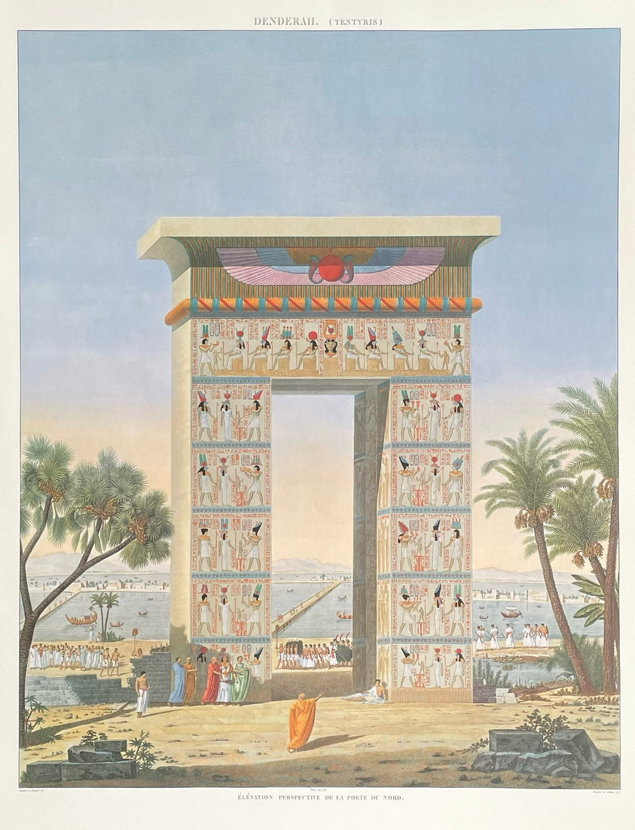 Denderah exhibition poster - ancient Egypt - Tentyris - Tourism - Arch ...