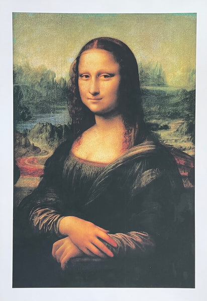 Leonardo da Vinci exhibition poster - Mona Lisa - female portrait - renaissance - museum artist - art print